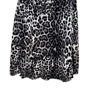 White Stag Black and Gray Leopard Print Blouse